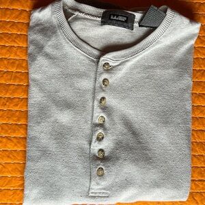 Wilke-Rodriguez linen and cotton beige  short sleeved polo szL